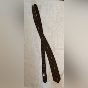 Vintage Brown and Black Beau Brummell Skinny Tie